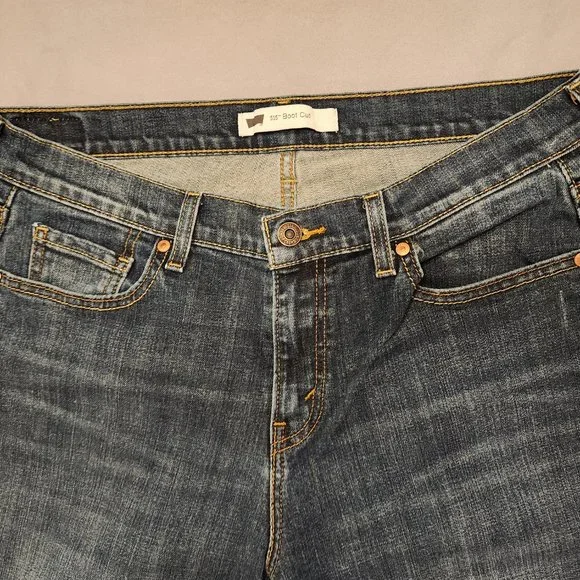 Womens Levi's 515 Bootcut Jeans, Size 12L, Blue - Picture 5 of 7